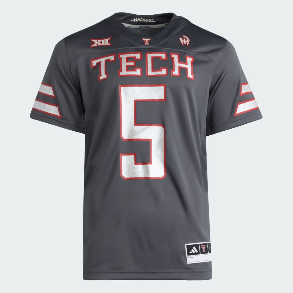 

Джерси Adidas Texas Tech x Mahomes Premier Strategy Jersey, цвет Team Dark Grey