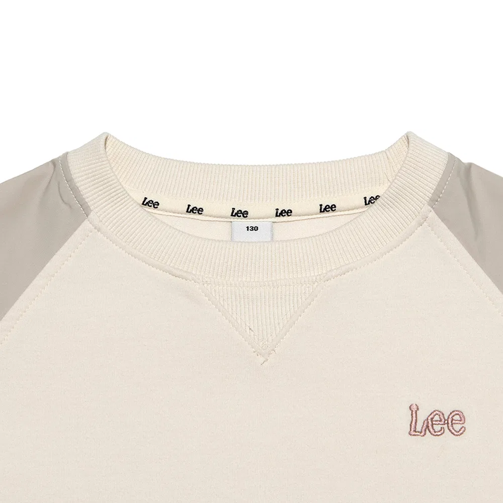 Детское платье-рубашка Regular Fit цвета айвори с контрастной отделкой от Lee Kids — фото 3