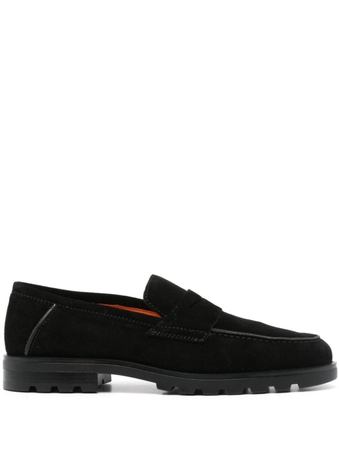

Santoni замшевые пенни-лоферы, черный