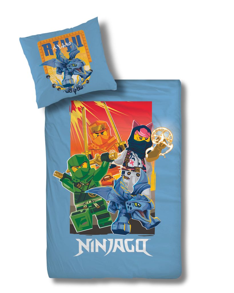 

Постельное белье Lego Ninjago Dragon Riyu, 135х200+80х80 см, 100% хлопок