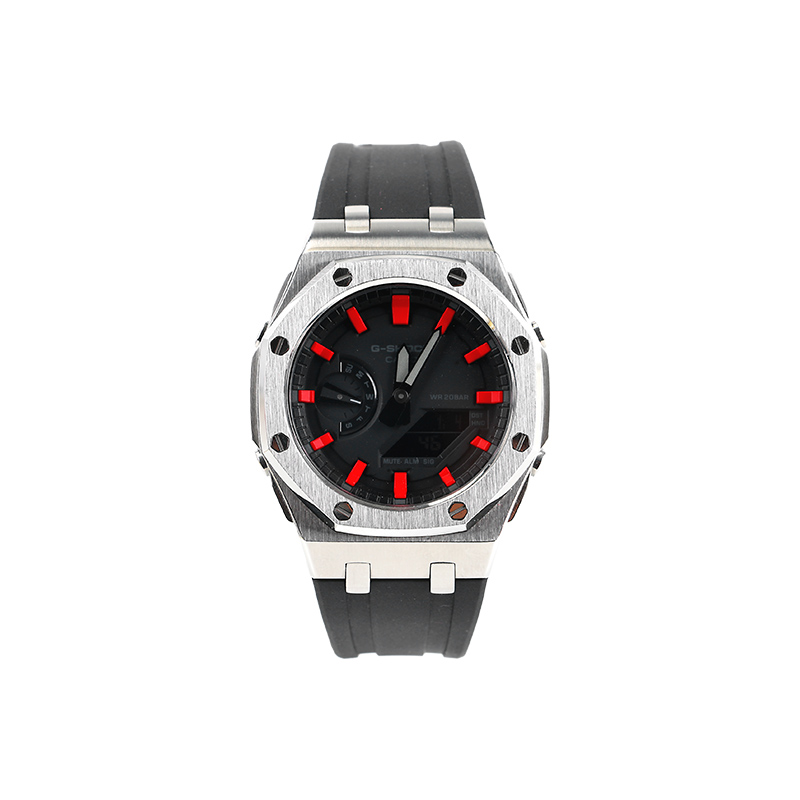 

Унисекс часы CASIO с жидкокристаллическим/аналоговым двойным дисплеем, 44 мм, черные