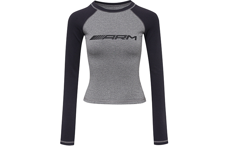 

Футболка женская Ariseism, черно-белая реглан