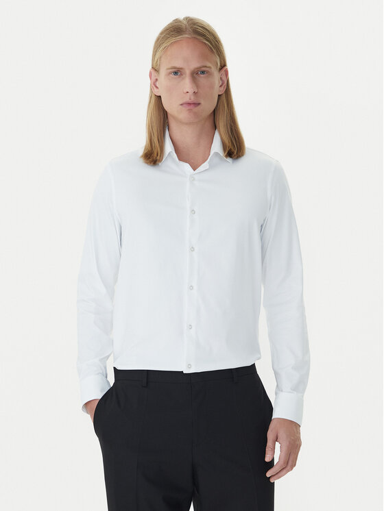 Рубашка slim fit LV019EU025 Calvin Klein, белый
