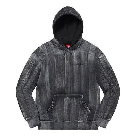 

Толстовка brush stroke hooded sweatshirt 'black white' Supreme, черный