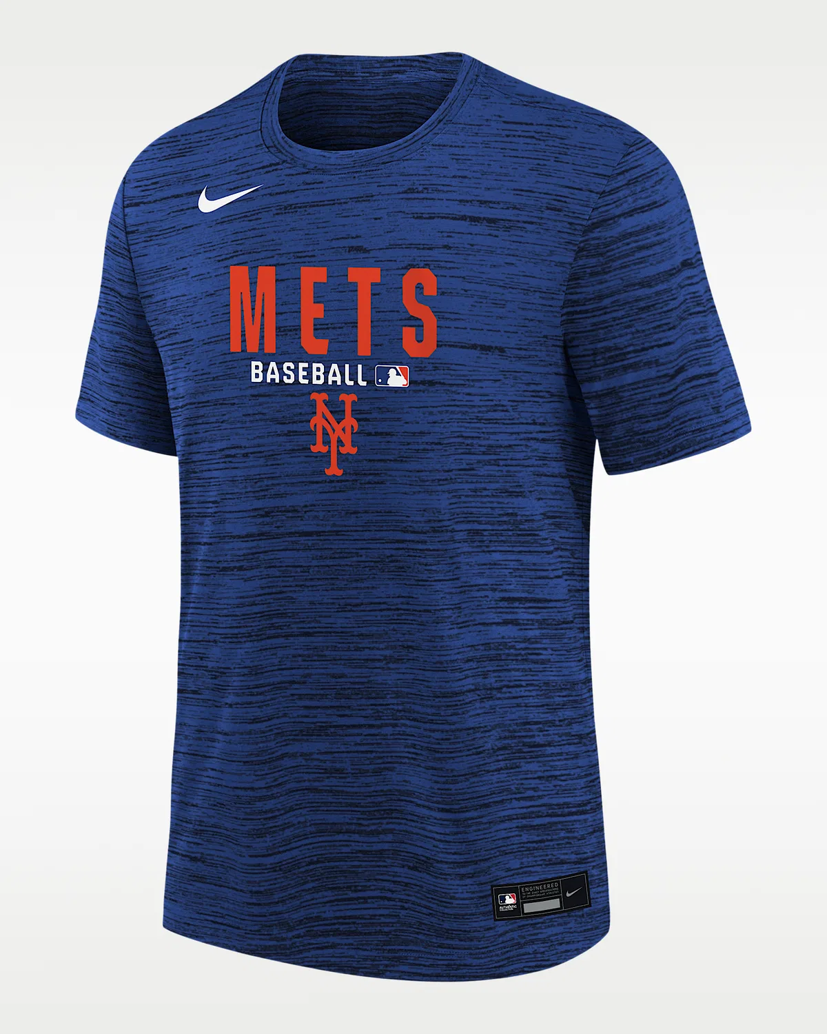 Большие детские Nike Dri-FIT MLB футболка New York Mets Authentic Collection Velocity, Rush Blue