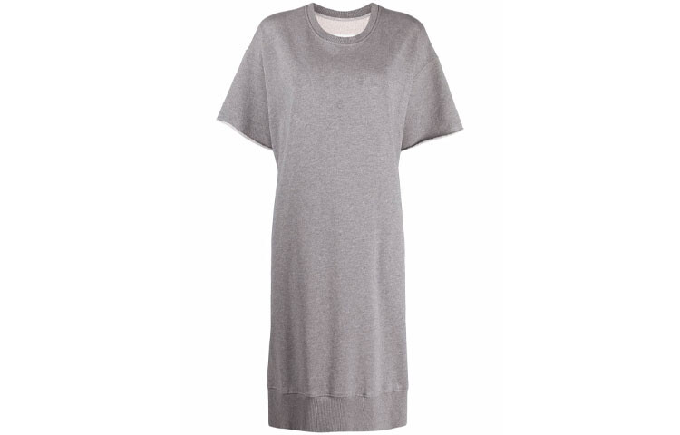 

Платье Mm6 Maison Margiela с короткими рукавами, серый