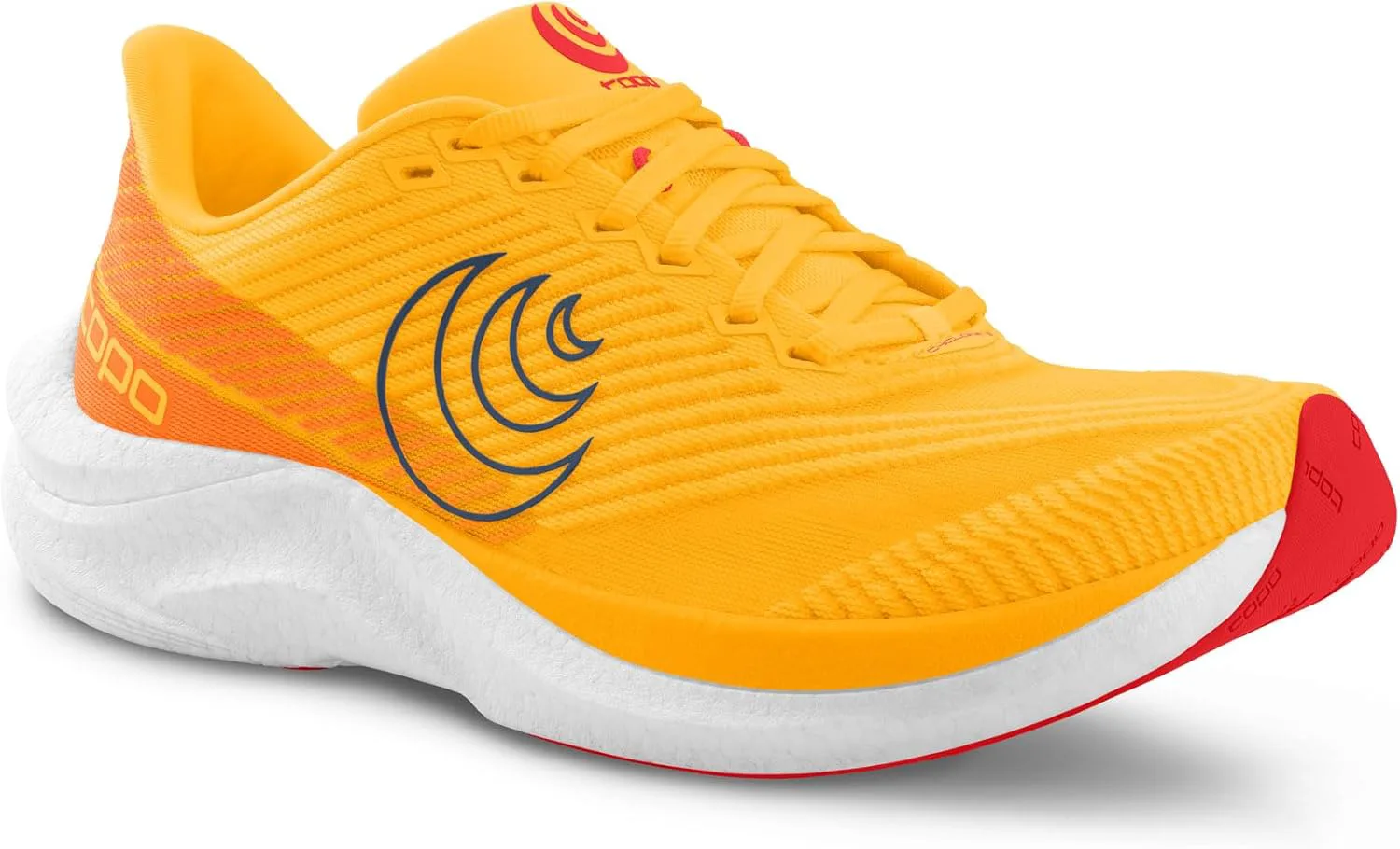 Мужские кроссовки Topo Athletic Cyclone 3 с легкой конструкцией и удобной посадкой, перепад 5 мм, для бега по дороге, оранжевый/синий — фото 2