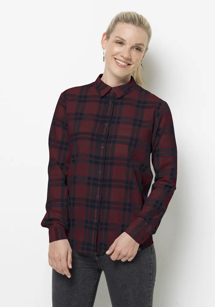 

Фланелевая блузка Jack Wolfskin "PASSENGER SHIRT W", цвет Cordovan-Red-Checks
