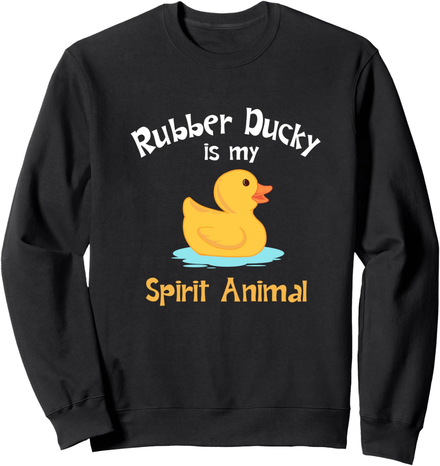 

Толстовка с изображением резиновой уточки - тотемного животного, черная Rubber Ducky Duck Company