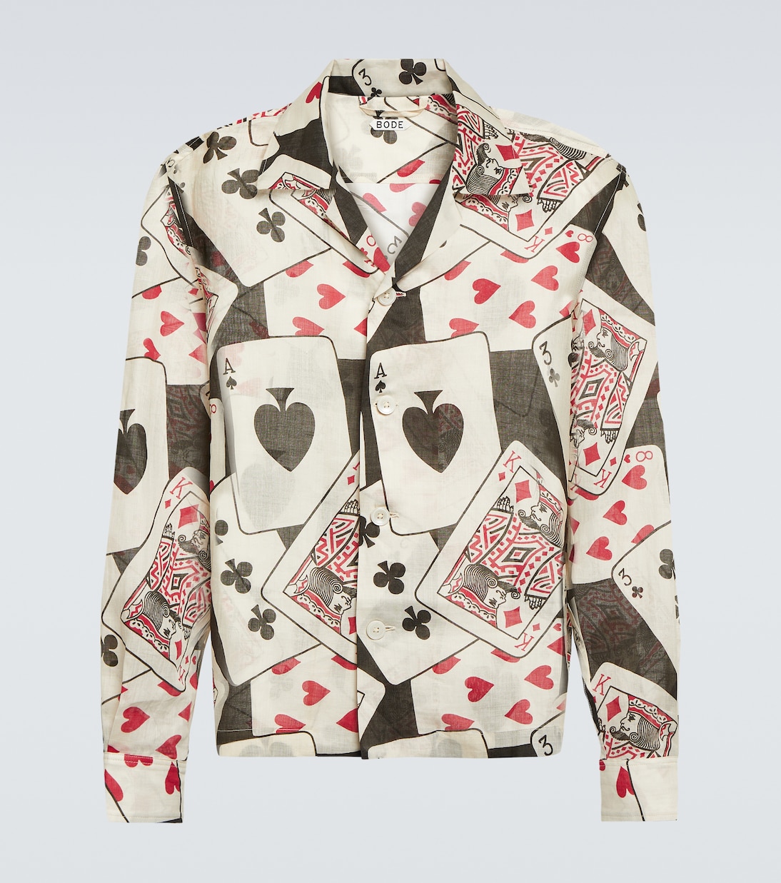 

Рубашка из рами с принтом Ace Of Spades Bode, White Multi