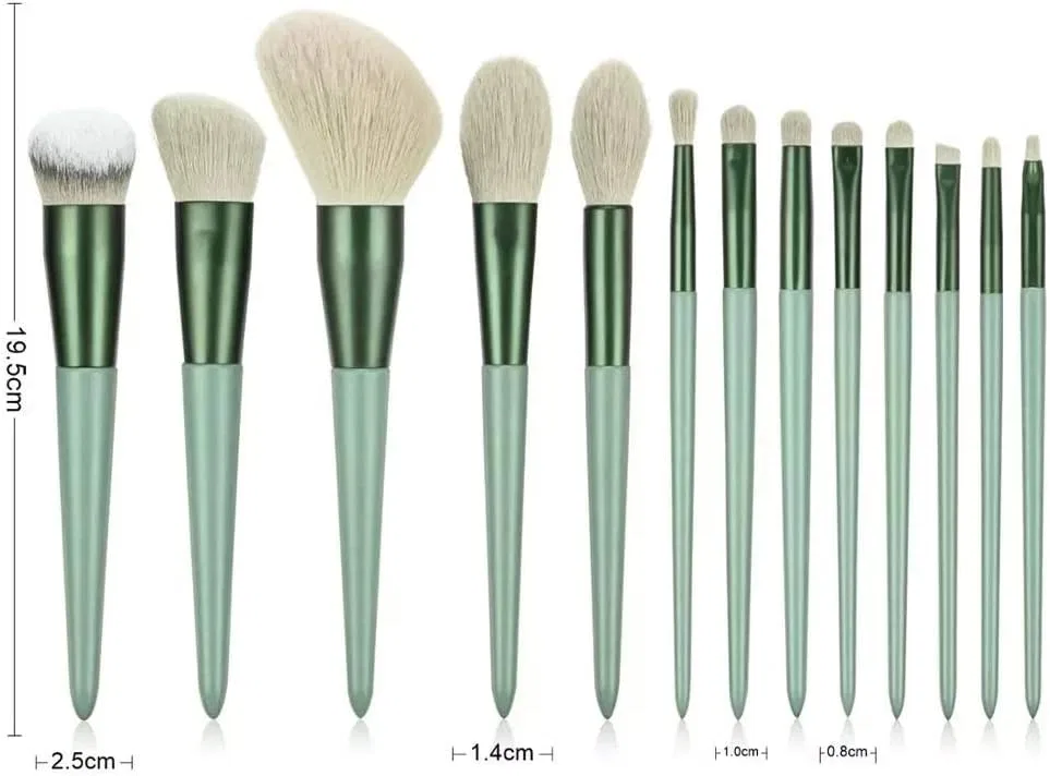 Набор кистей для макияжа BSKUAJH, 13 предметов, деревянная ручка, цвет B — фото 2