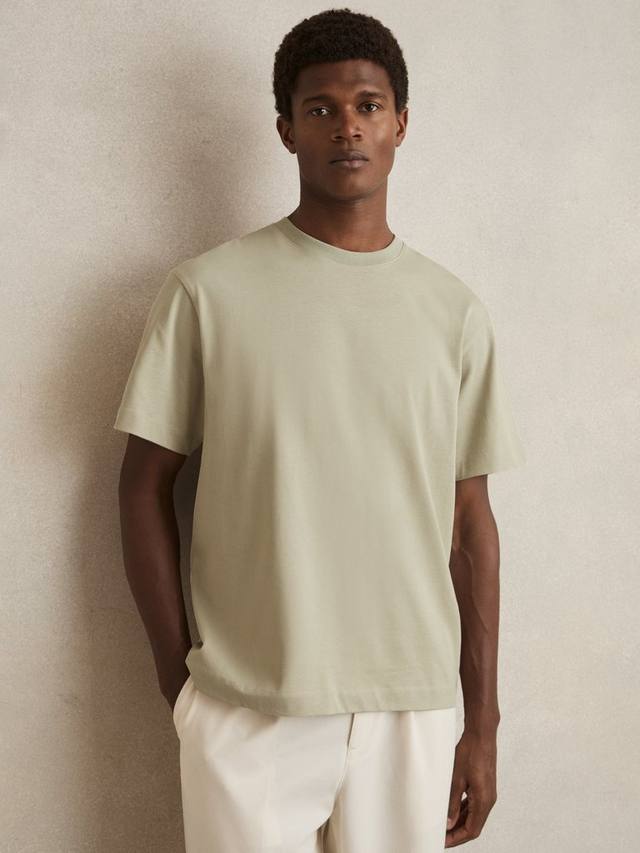 

Футболка с круглым вырезом из хлопка tate Reiss, цвет Light Green