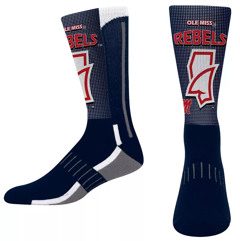 

Молодежные носки-талисманы Ole Miss Rebels для босых ног For Bare Feet