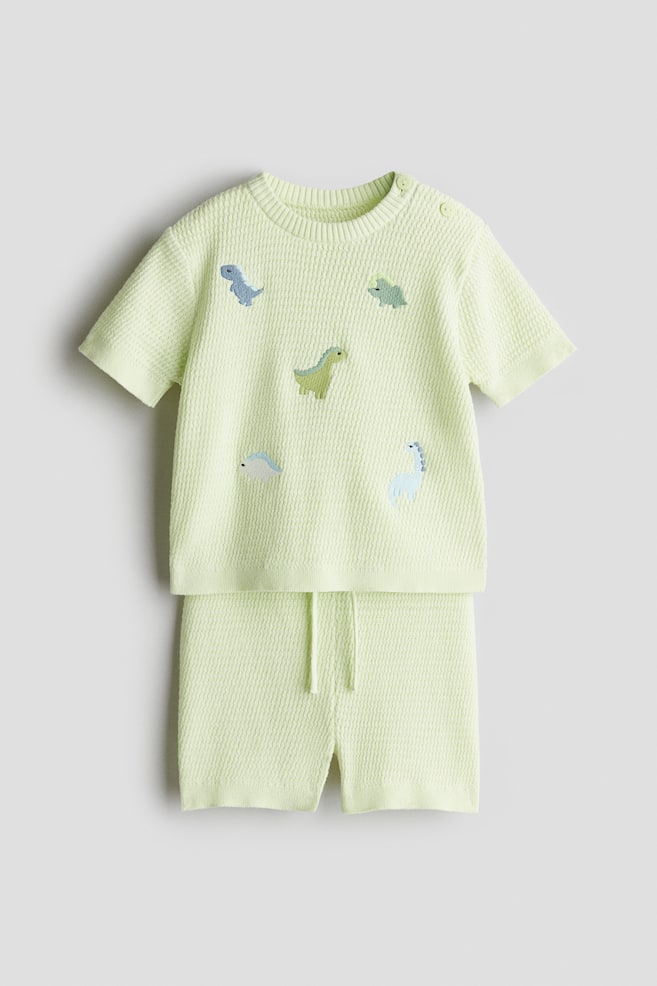 

Костюм-Двойка из структурированного хлопка. H&M, мультиколор