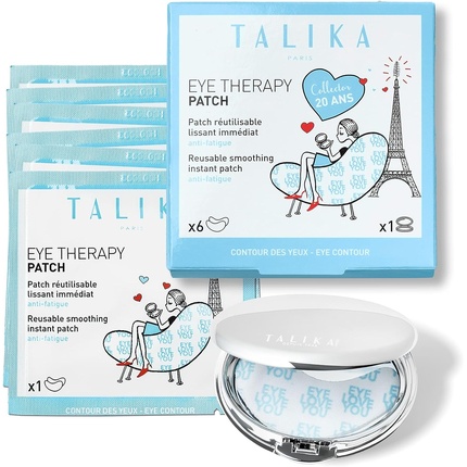 

Talika Eye Therapy Patch Мгновенно разглаживающие патчи для глаз от темных кругов и усталости глаз — 6 пар в дорожном футляре