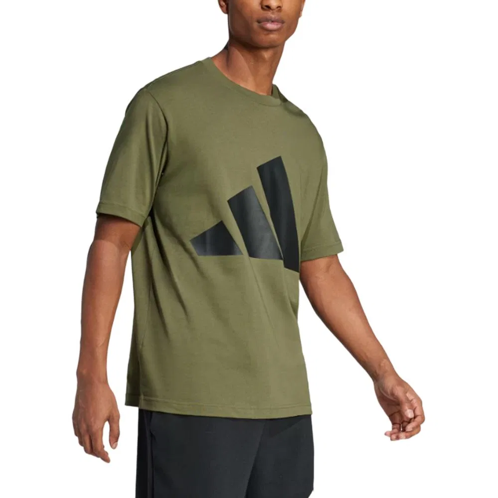 Футболка Essentials Big Logo Tee Adidas, Olive Green — фото 2