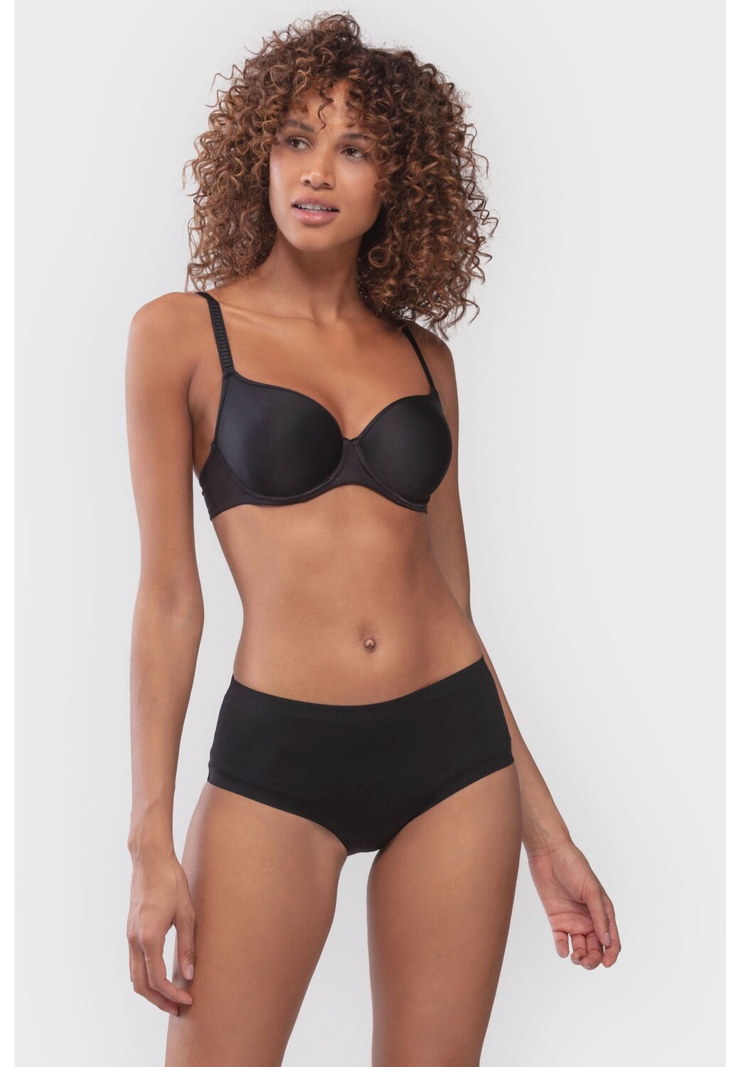 

Бюстгальтер Joan на косточках, непрозрачный, однотонный, женский mey, черный