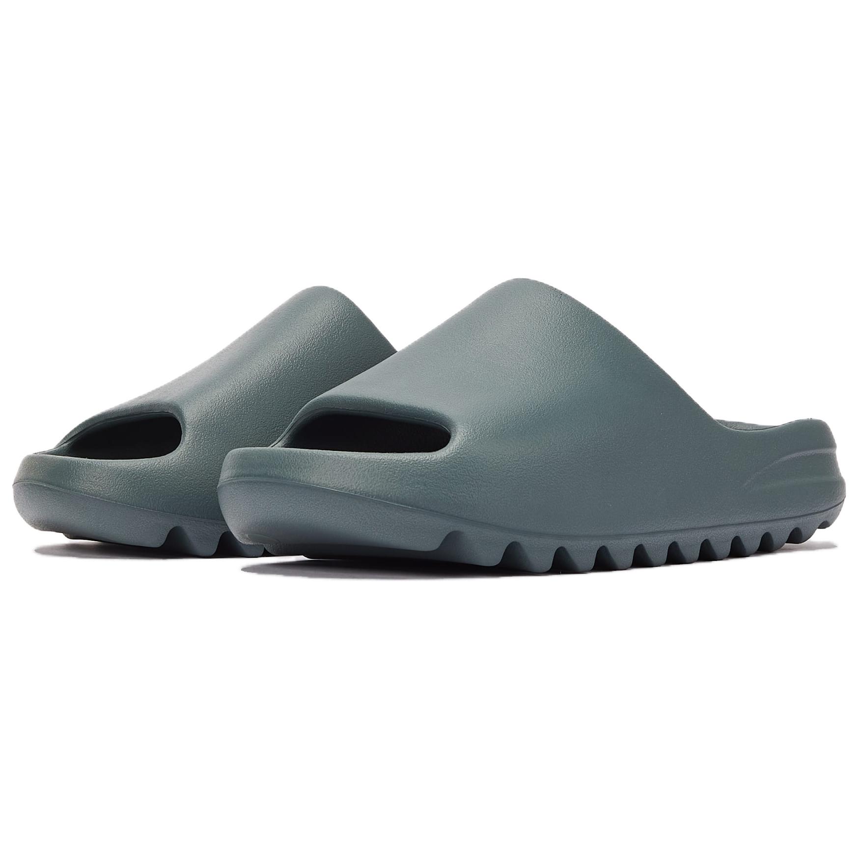 Adidas Originals Yeezy Slides Slate Marine, Темно-серый зеленый — фото 3