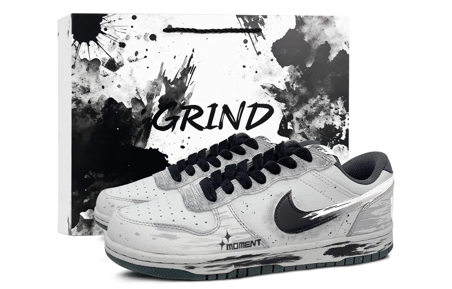 Кроссовки кожаные Nike Big Low Gray
