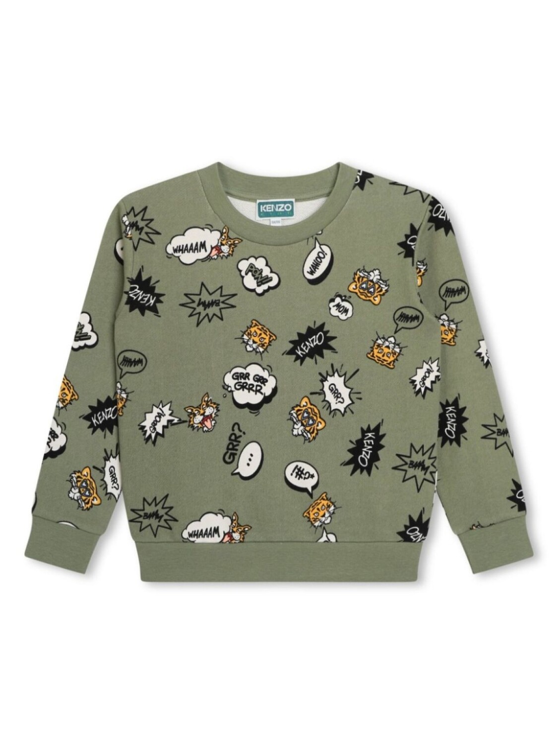

Kenzo Kids толстовка с логотипом, зеленый