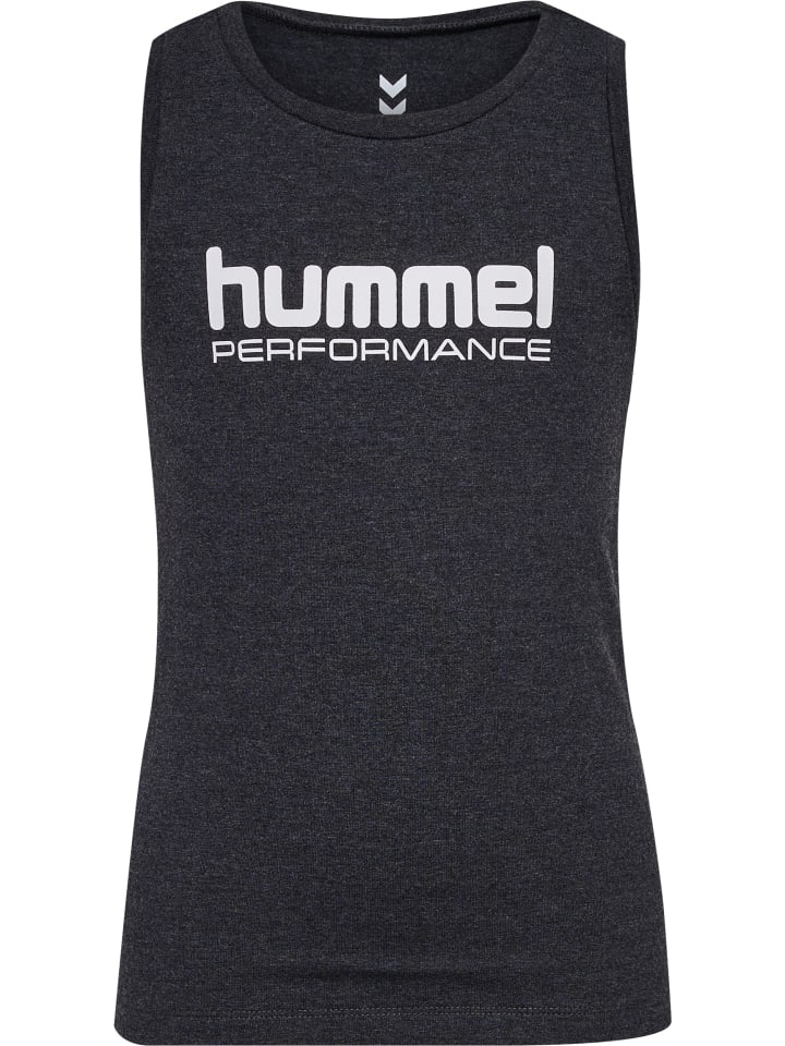 

Hummel Спортивная футболка для девочек Hmljr Top Multisport, черная меланжевая