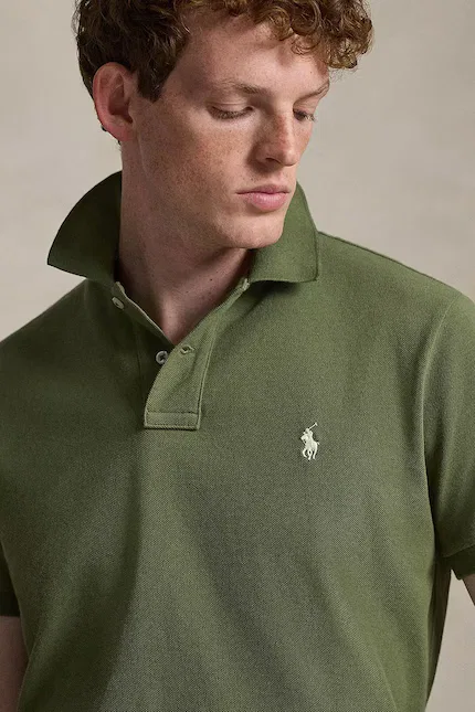 Поло из хлопка slim fit Polo Ralph Lauren, зеленый — фото 4