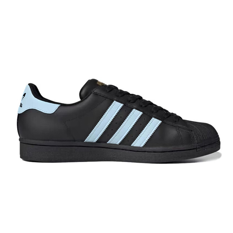 Кроссовки adidas originals Superstar Skateboarding Shoes Unisex Low-top Black/Blue, черный — фото 2