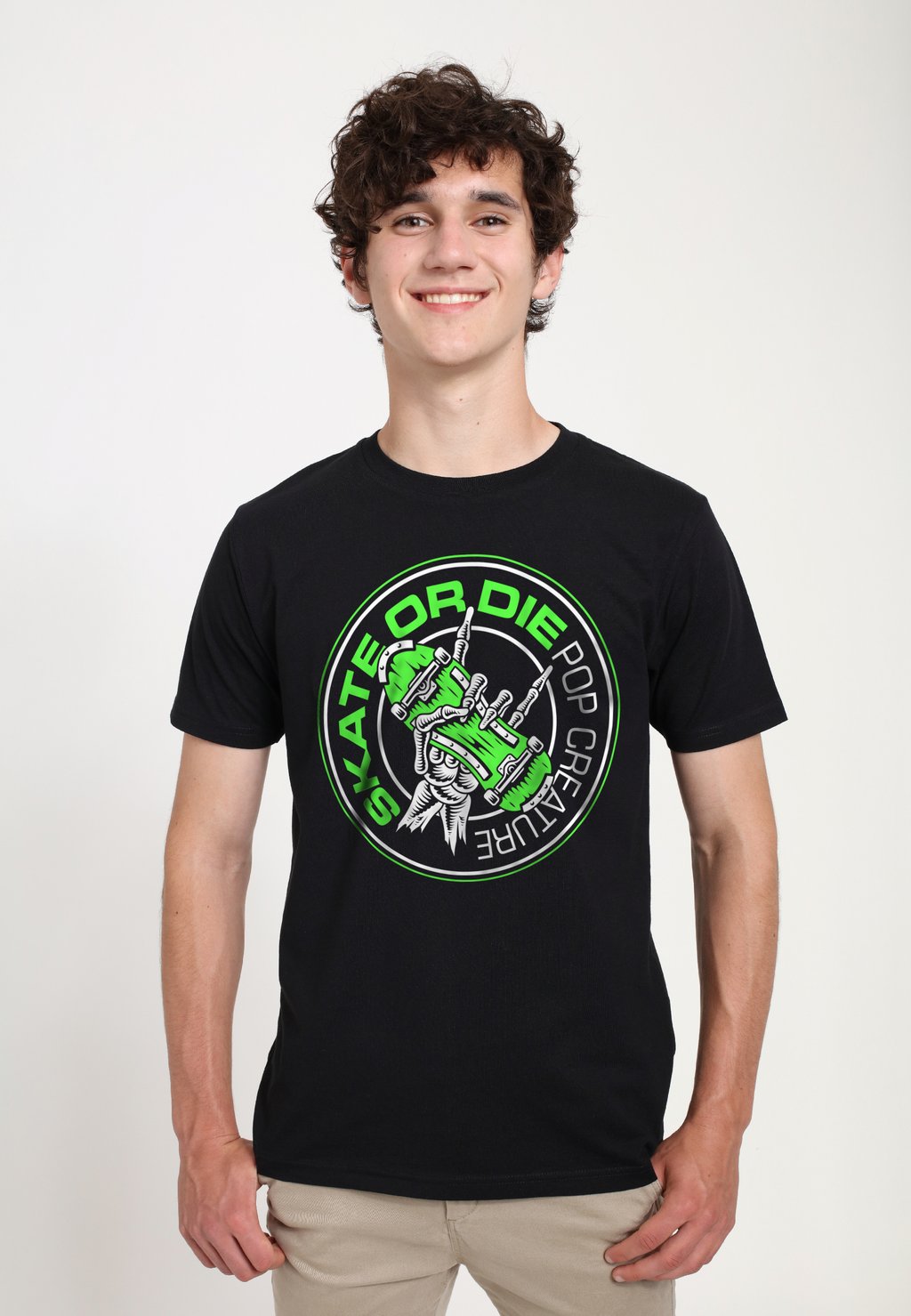 

Футболка с принтом POP CREATURE SKATE OR DIE Henry Tiger, черный