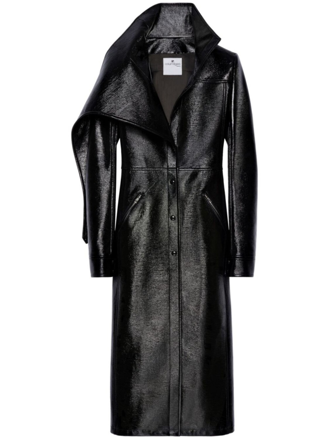 

Courrèges виниловый тренч, черный