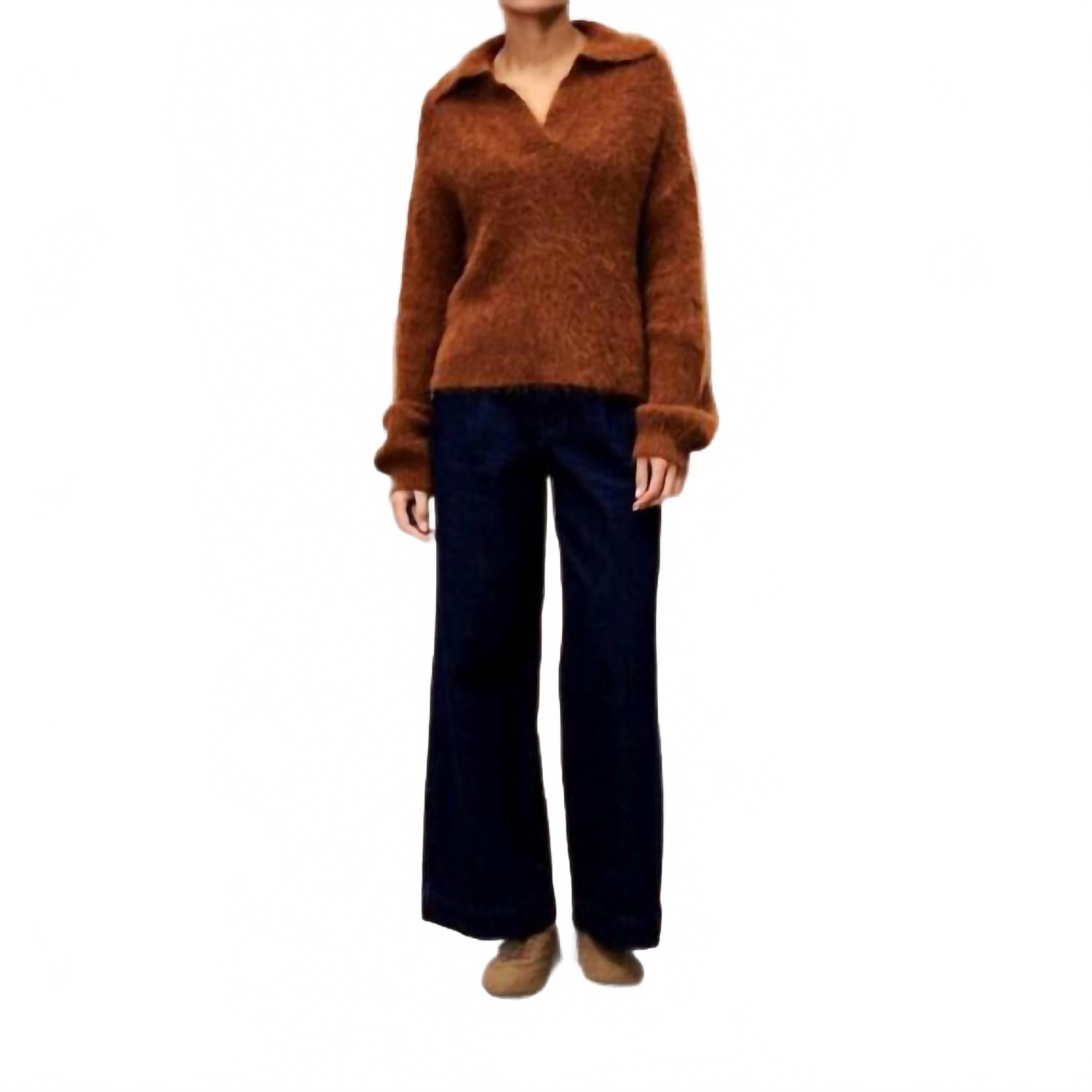 

FRNCH Женский свитер Josse цвета «желтый каштан»