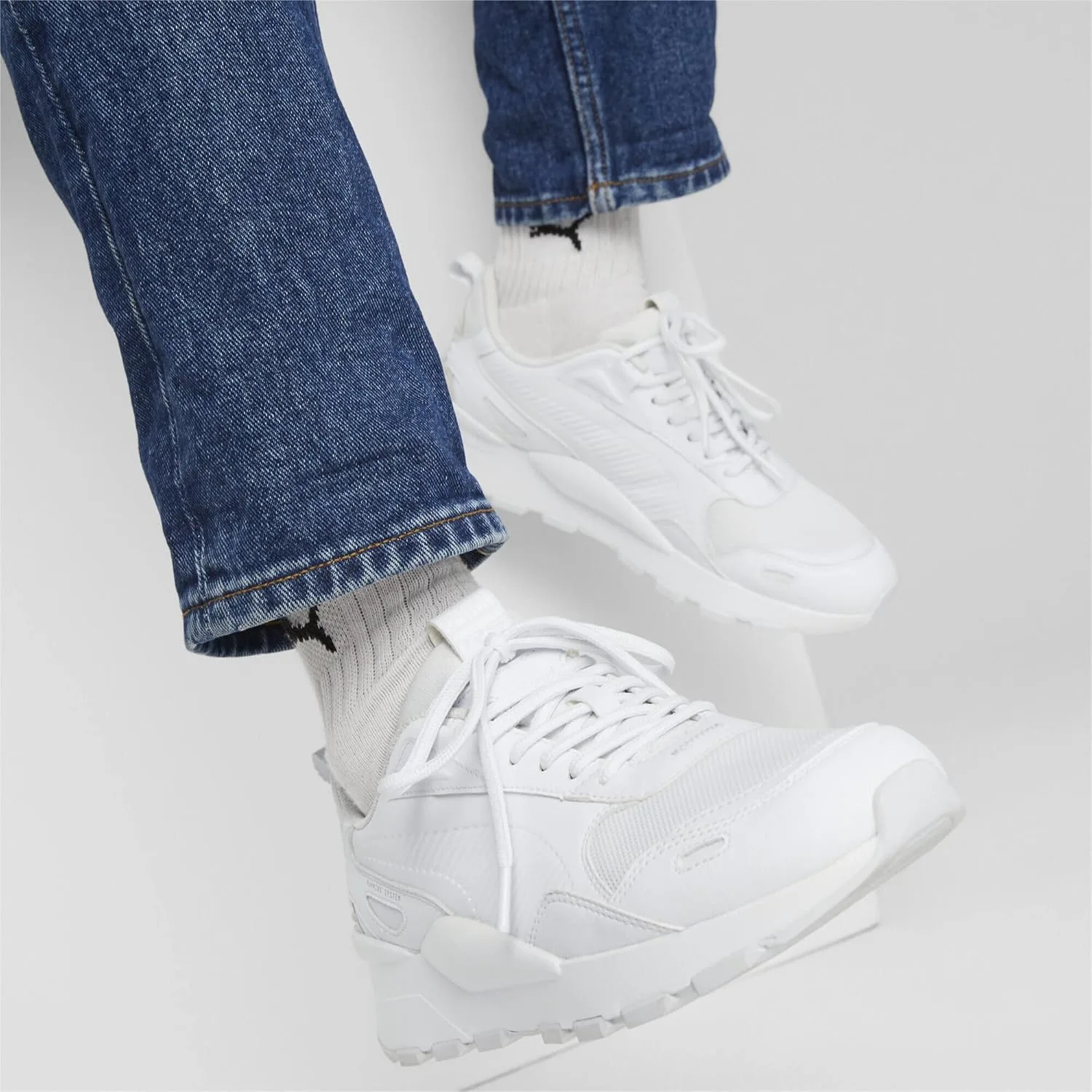 Спортивные кроссовки PUMA Unisex RS 3.0 Synth Pop, белый/черный — фото 2