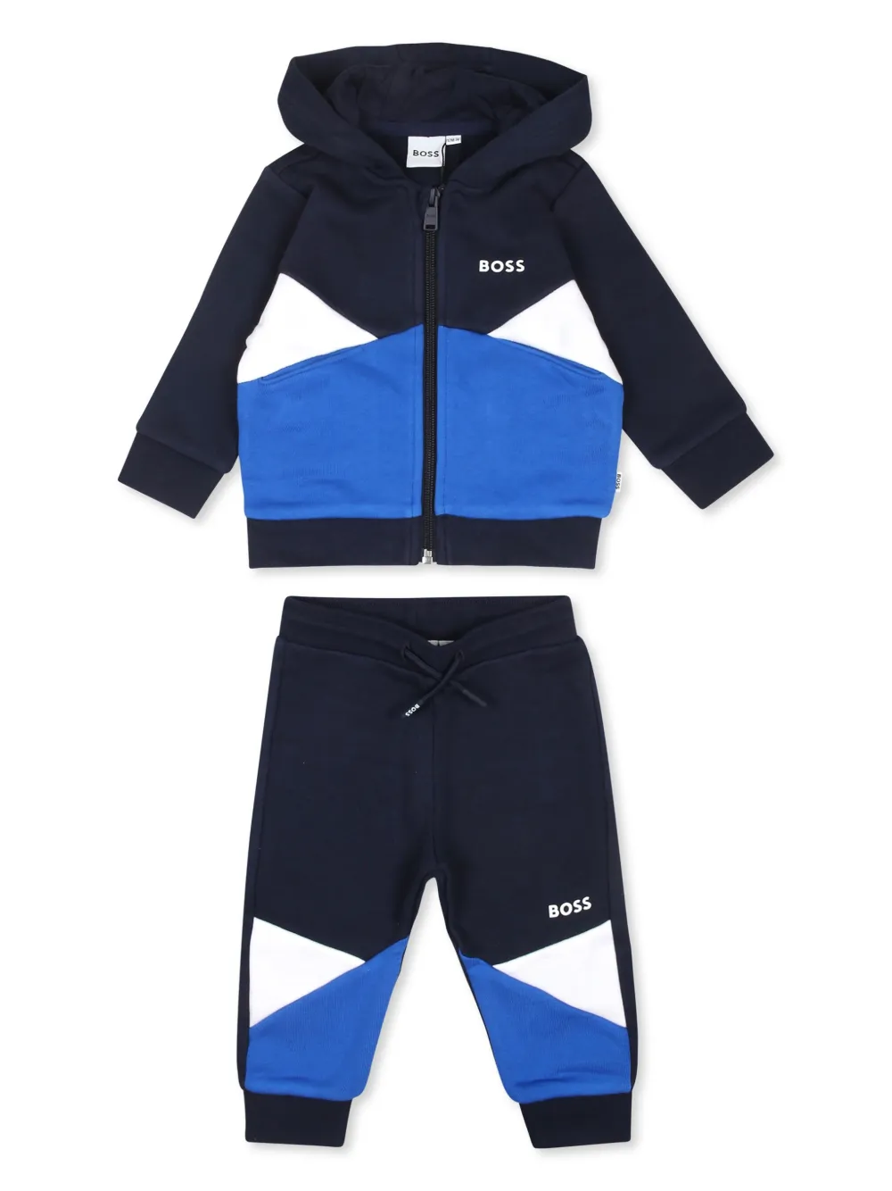 

Спортивный костюм в стиле колор-блок BOSS Kidswear, синий