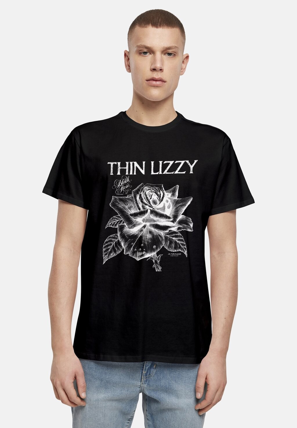 

Футболка с принтом THIN LIZZY TL BLACKROSE Merchcode, цвет black
