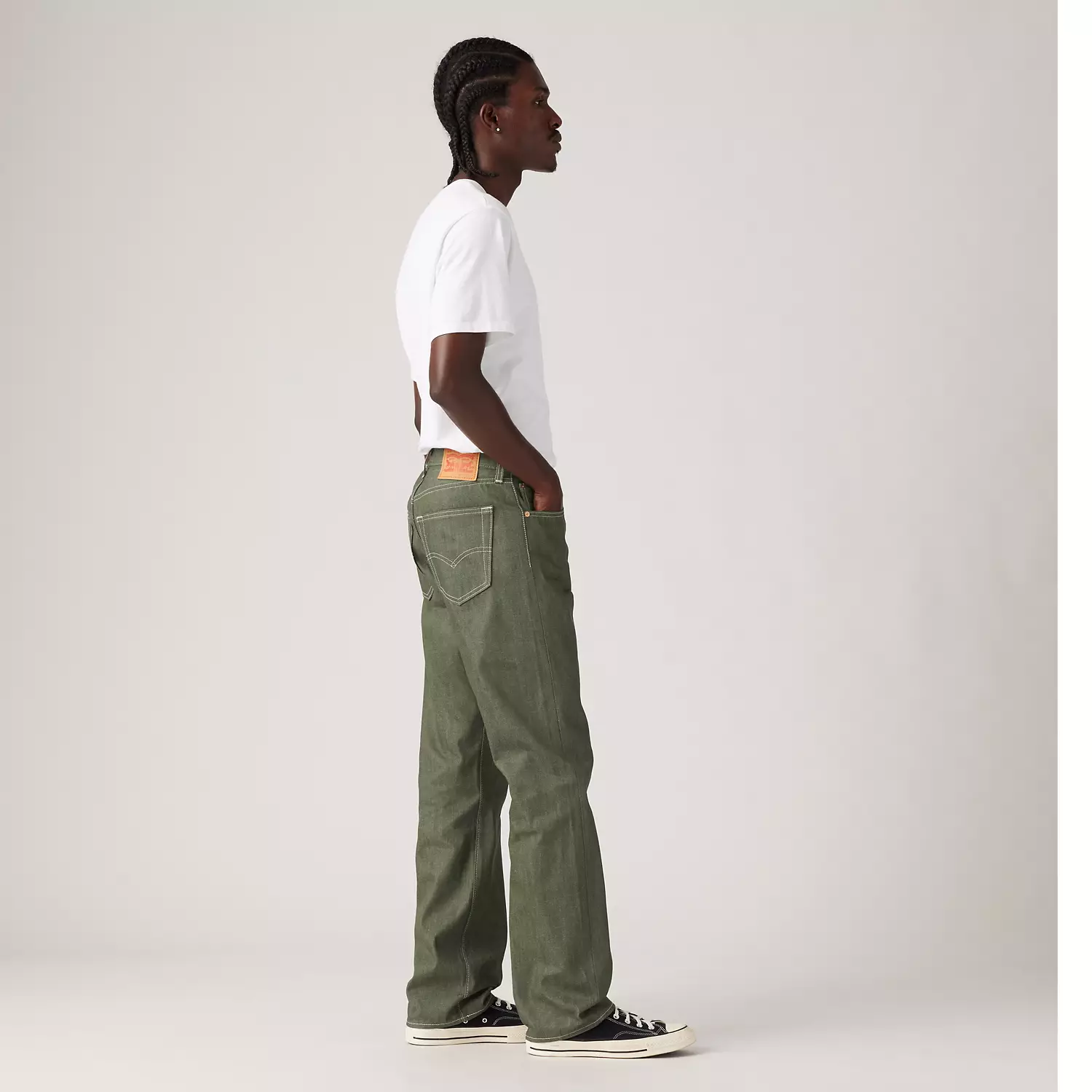 501 Original Shrink-to-Fit мужские джинсы Levi's, цвет Green — фото 3