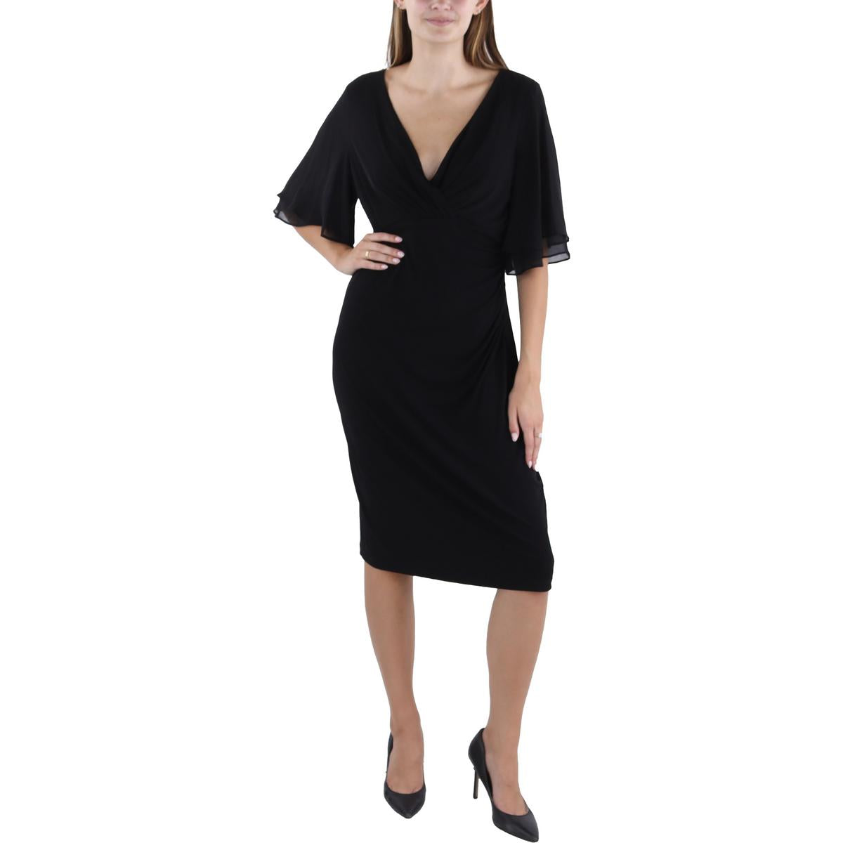 

Женское полуформальное платье-футляр длиной до колена Connected Apparel, черный