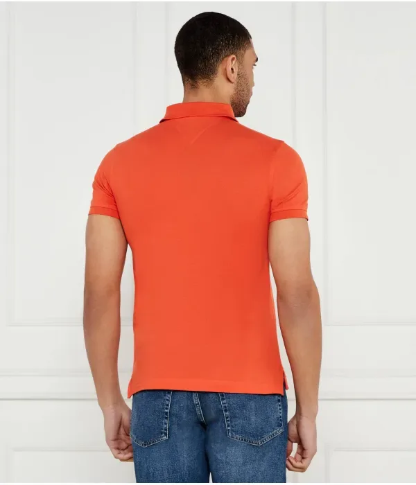Поло THE 1985 slim fit Tommy Hilfiger, оранжевый — фото 3