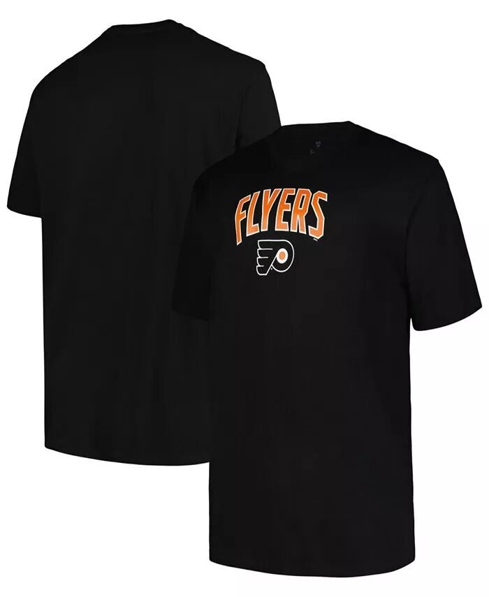

Мужская черная футболка Philadelphia Flyers Big Tall Arch Over Logo Profile