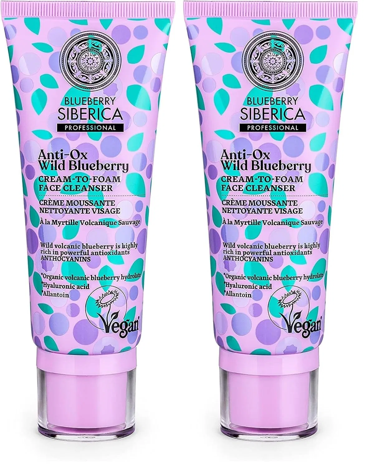 Набор из 2 очищающих крем-пенок для лица Anti-OX Wild Blueberry от Natura Siberica Natura Siberica