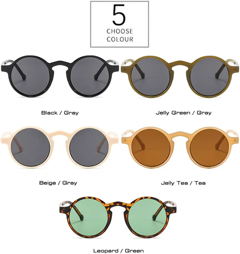 

Солнцезащитные очки UV400 для мужчин и женщин | Круглые заклепки, цвет «панк-конфета» | Для вождения и занятий спортом на открытом воздухе generic, Leopard Green