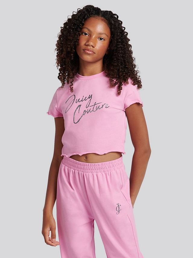 Детский комплект пижамы с широкими штанинами Juicy Couture, Pinky Lilac Chiffon — фото 4