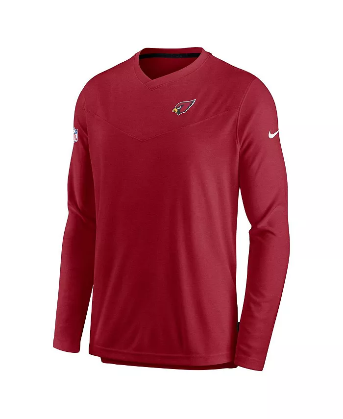 Мужская футболка с длинным рукавом Arizona Cardinals 2022 Sideline Coach Chevron Lock Up Performance Nike — фото 2
