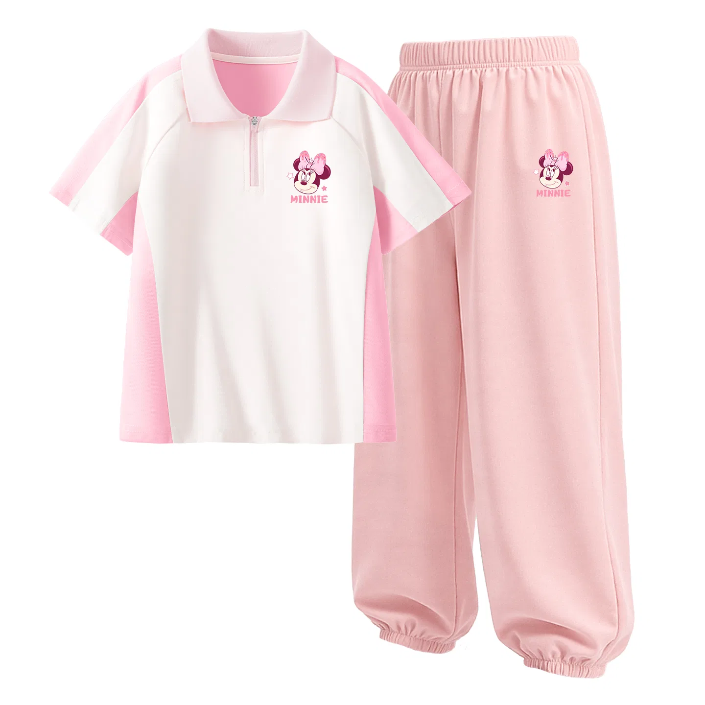 Детское спортивное поло с воротником Disney, Di Sweet Gown K Rouge Pink+Di Sweet Gown K Soft Pink
