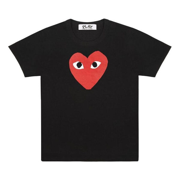 

Футболка t-shirt large red heart 'black' Comme Des Garcons Play, черный