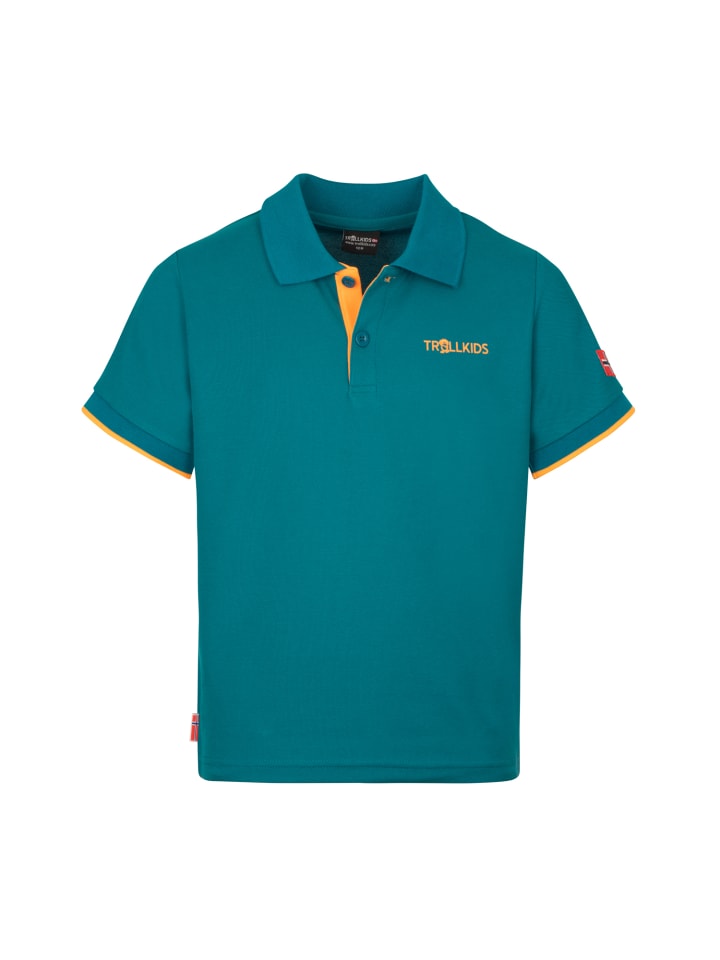

Trollkids Функциональная рубашка-поло Bergen цвета «лагунная зелень»