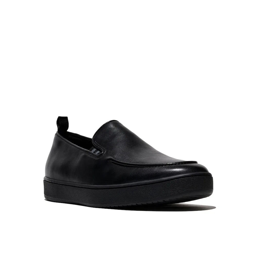 Мужские кожаные мокасины CraftQ Leather Mocc Loafer, полностью чёрные, от Fitflop — фото 3