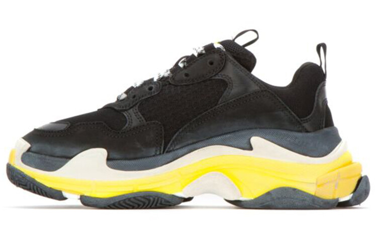 Кроссовки Balenciaga Triple S Daddy Shoes Black/Yellow Women's