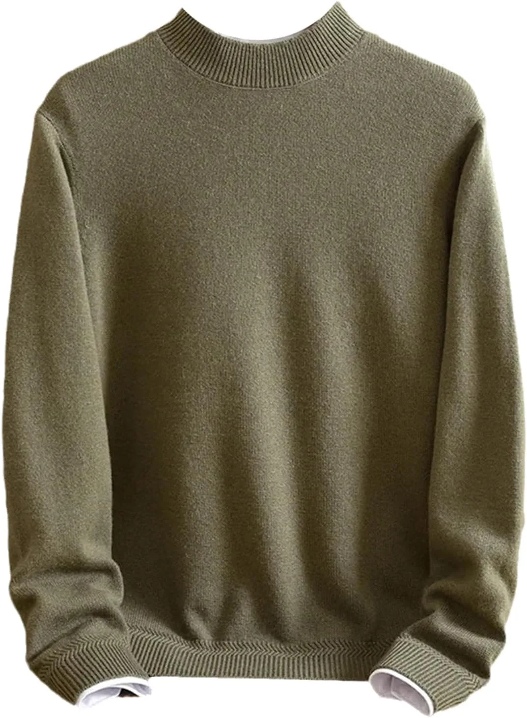 

Мужской полуводолазный свитер из кашемира Kelsiop, утолщенный, двусторонняя вязка, однотонный, зимний, теплый