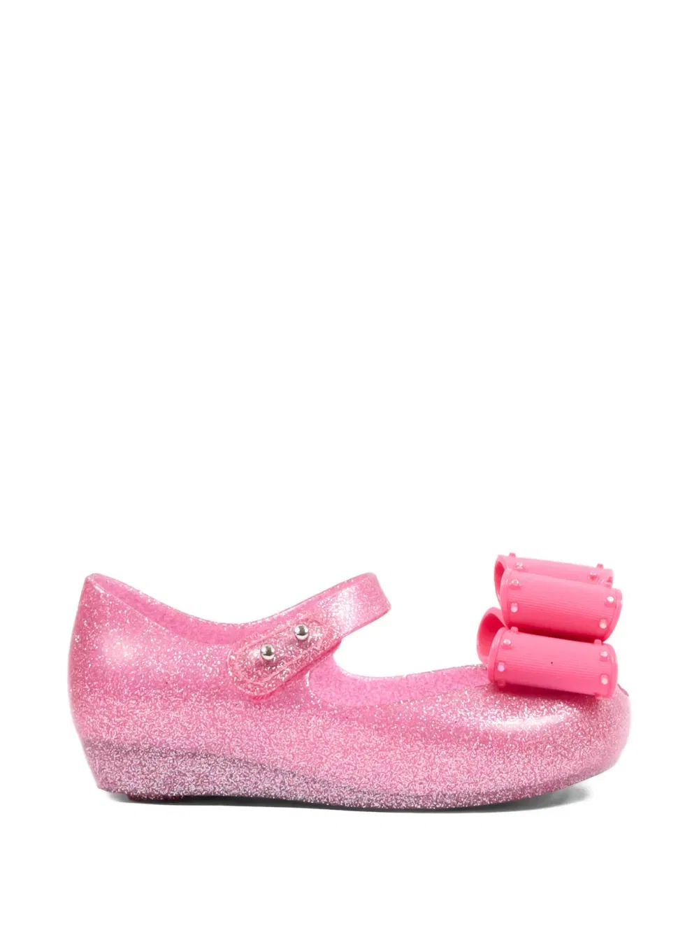 Классические балетки Ultragirl с бантом и блестками Mini Melissa, розовый — фото 2