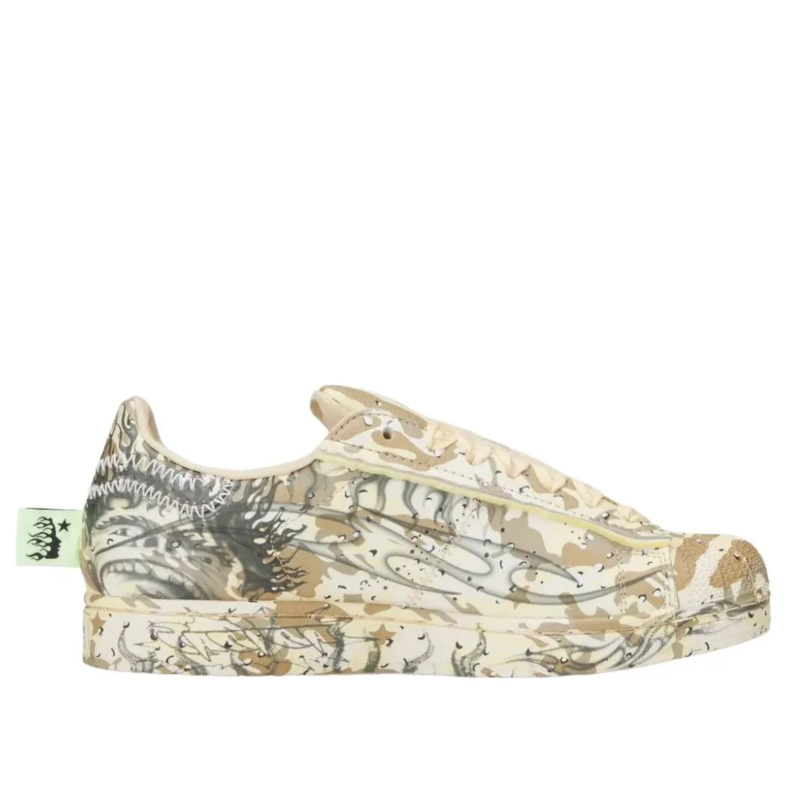 Кроссовки Adidas x Hellstar Superstar 'Warm Sandstone Black', бежевый — фото 2