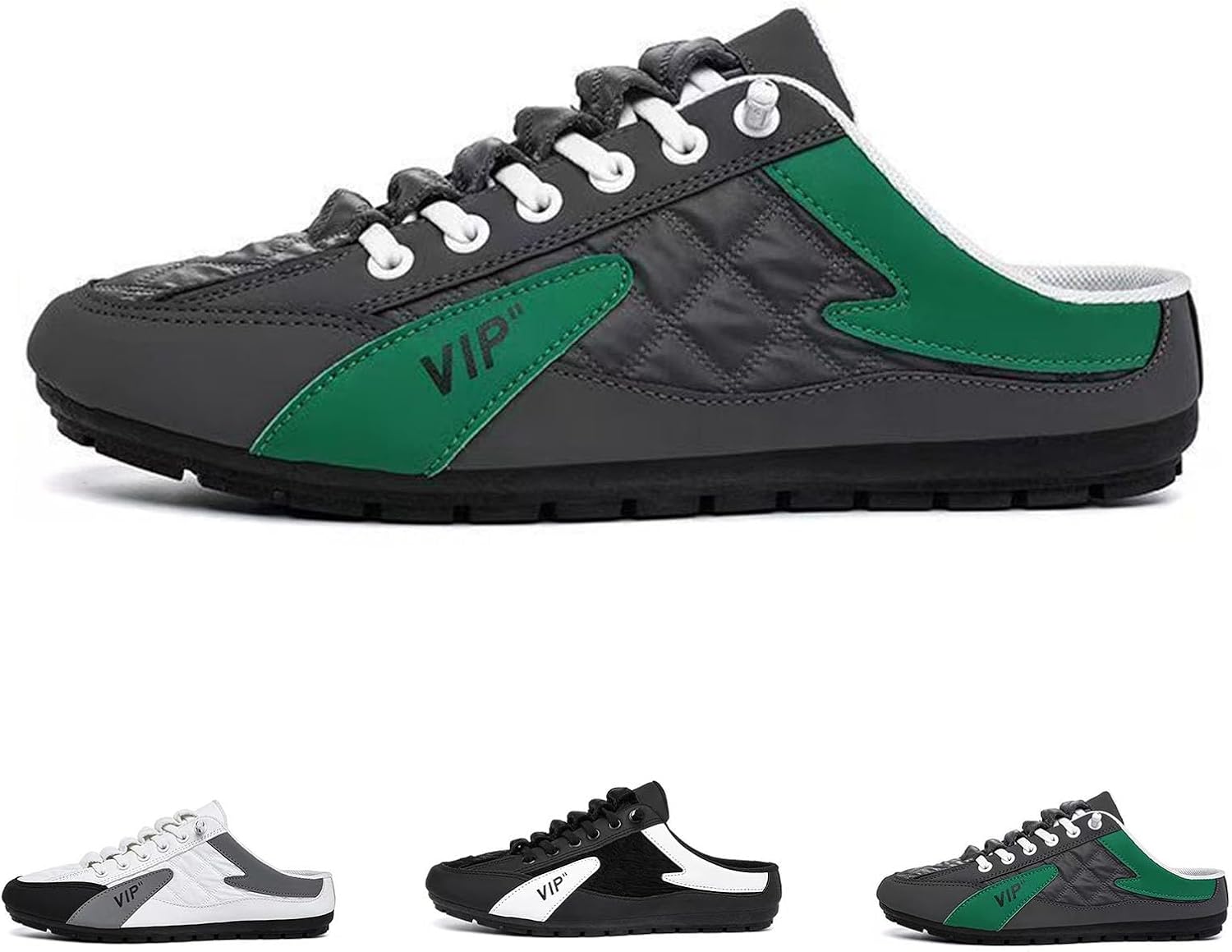 

Мужские слипоны-мюли без задника, противоскользящие прогулочные кроссовки - легкие дышащие повседневные спортивные туфли для вождения и путешествий Generic, B-green